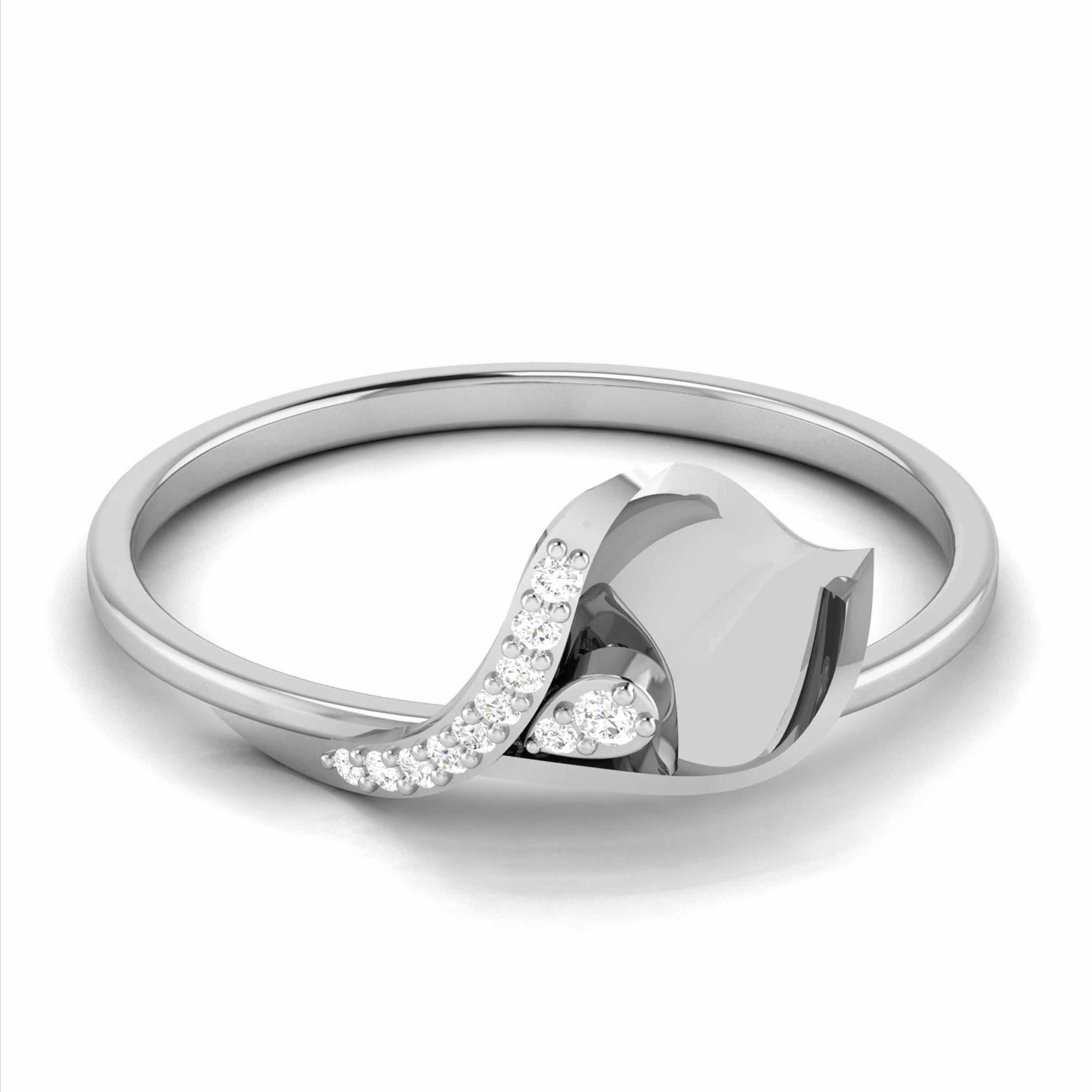 Platinum Diamond Ring for Women JL PT LR 11   Jewelove.US