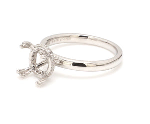 Platinum Solitaire Semi-Mounting Ring for Women   Jewelove.US