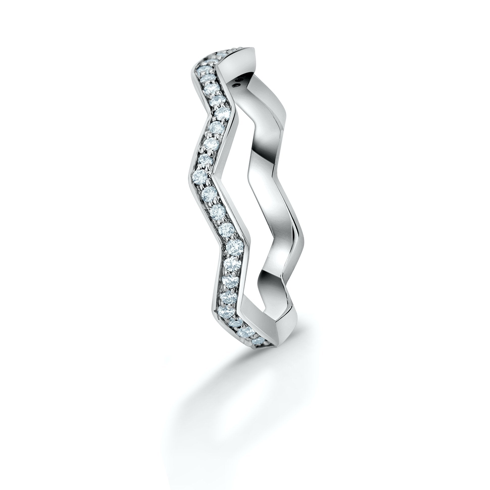 Life's Bends Half Eternity Wedding Ring for Women JL PT 958