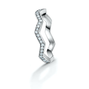 Life's Bends Half Eternity Wedding Ring for Women JL PT 958  VVS-GH Jewelove