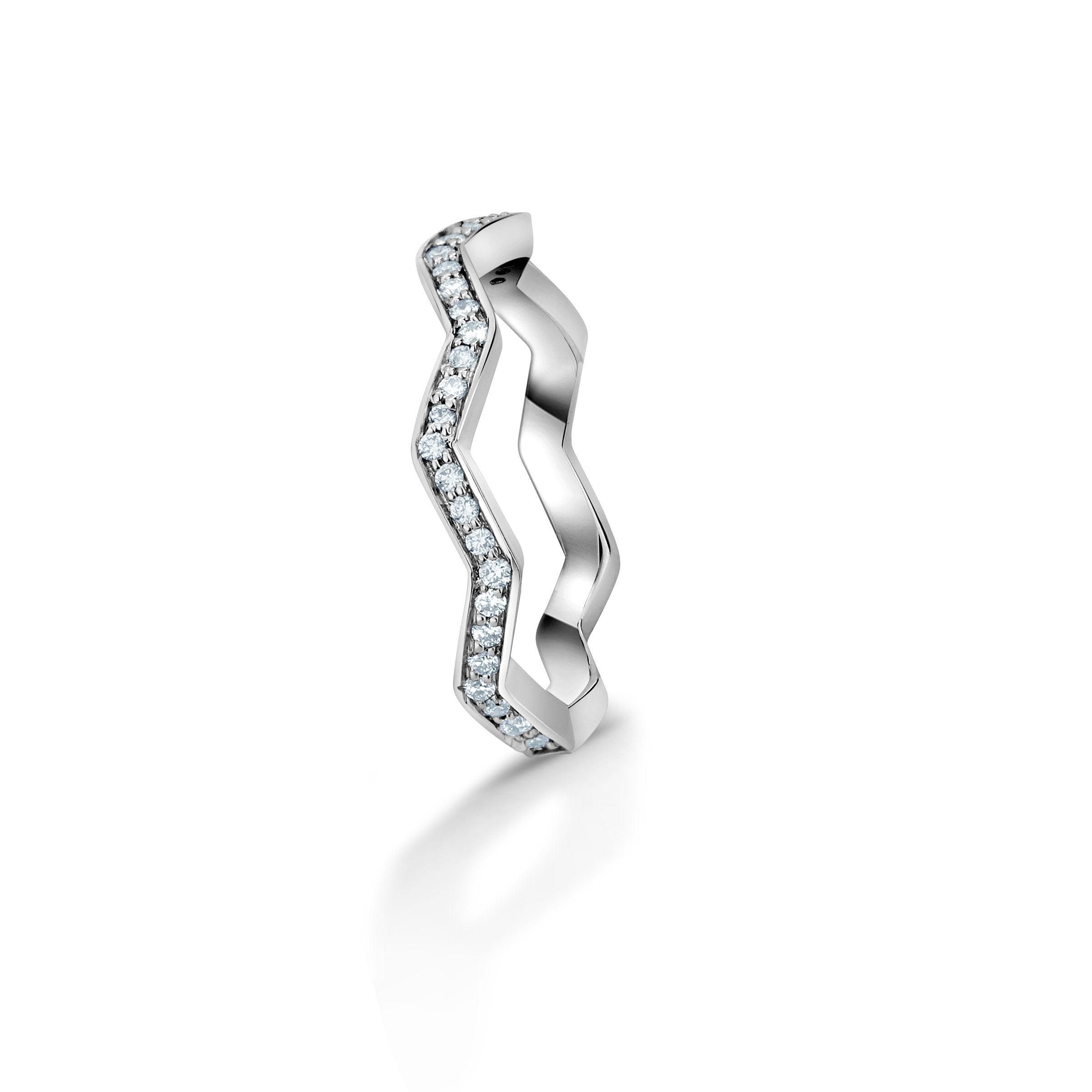 Life's Bends Half Eternity Wedding Ring for Women JL PT 958