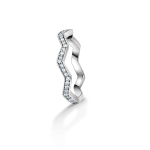 Life's Bends Half Eternity Wedding Ring for Women JL PT 958   Jewelove
