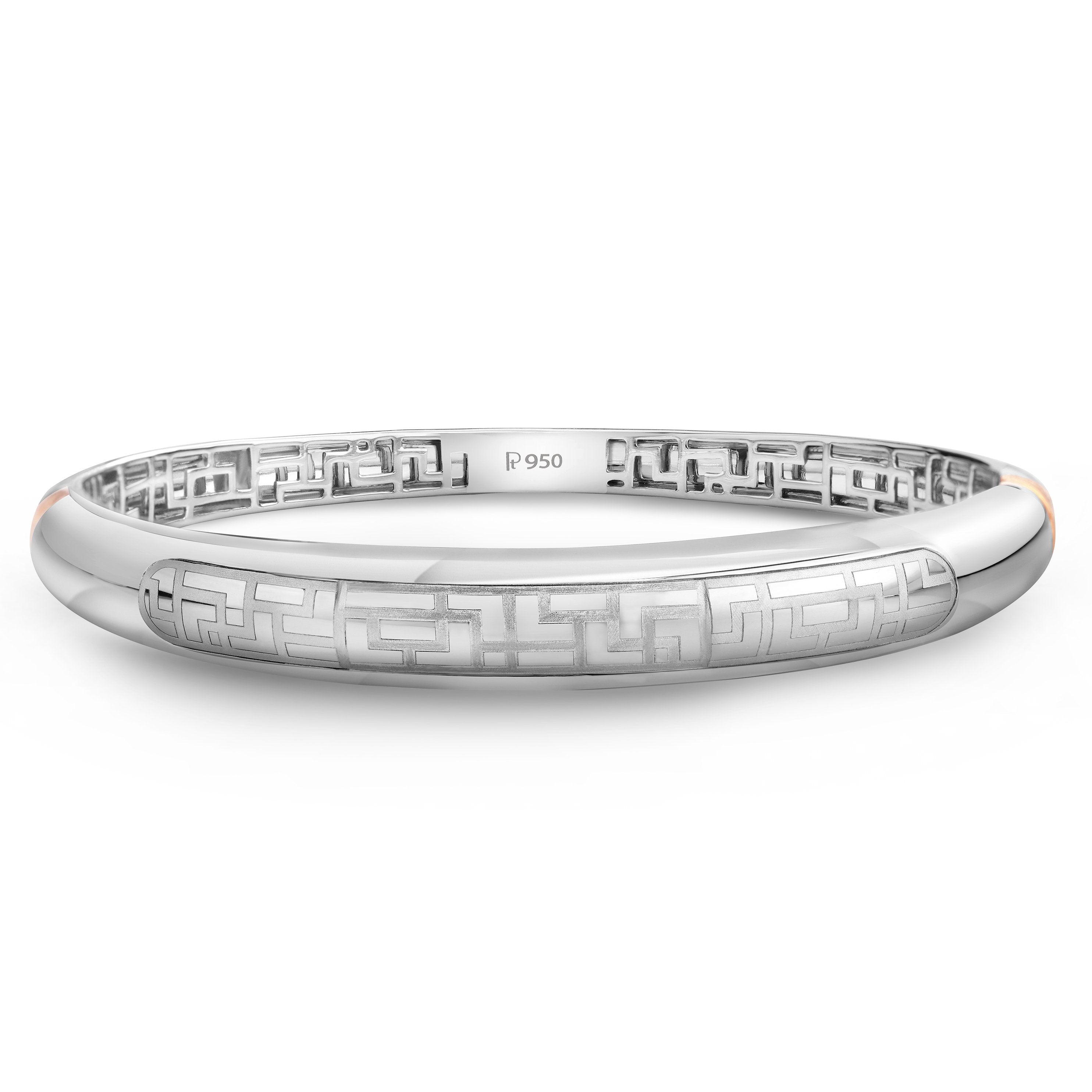 Men of Platinum | Designer Platinum Geometric Maze Bracelet JL PTB 741   Jewelove.US