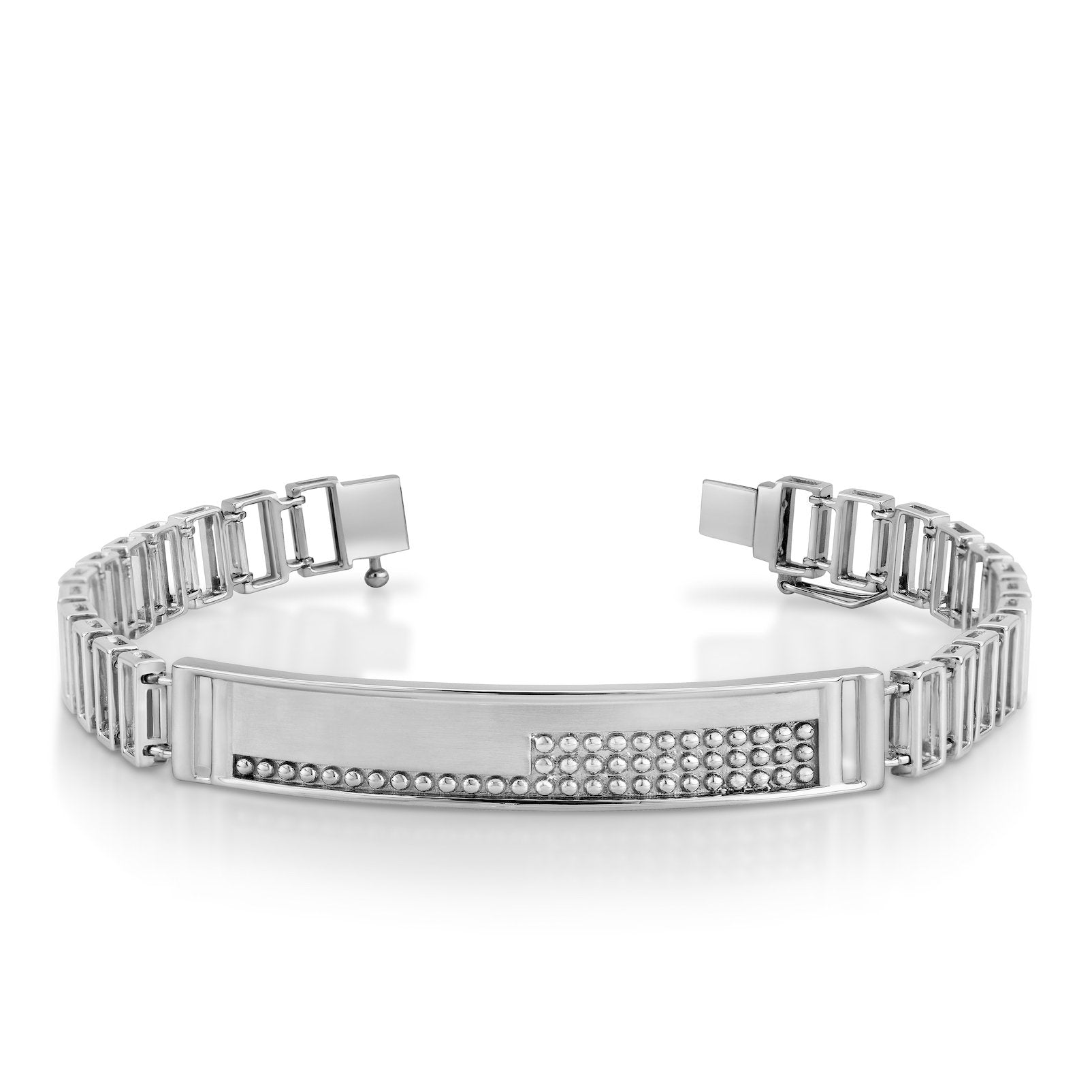 Men of Platinum | Designer Bold Interwoven Platinum Bracelet JL PTB 740
