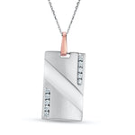 Load image into Gallery viewer, Men of Platinum | Contoured Platinum Diamond Pendant for Men JL PT P 195  GH-VVS Jewelove.US
