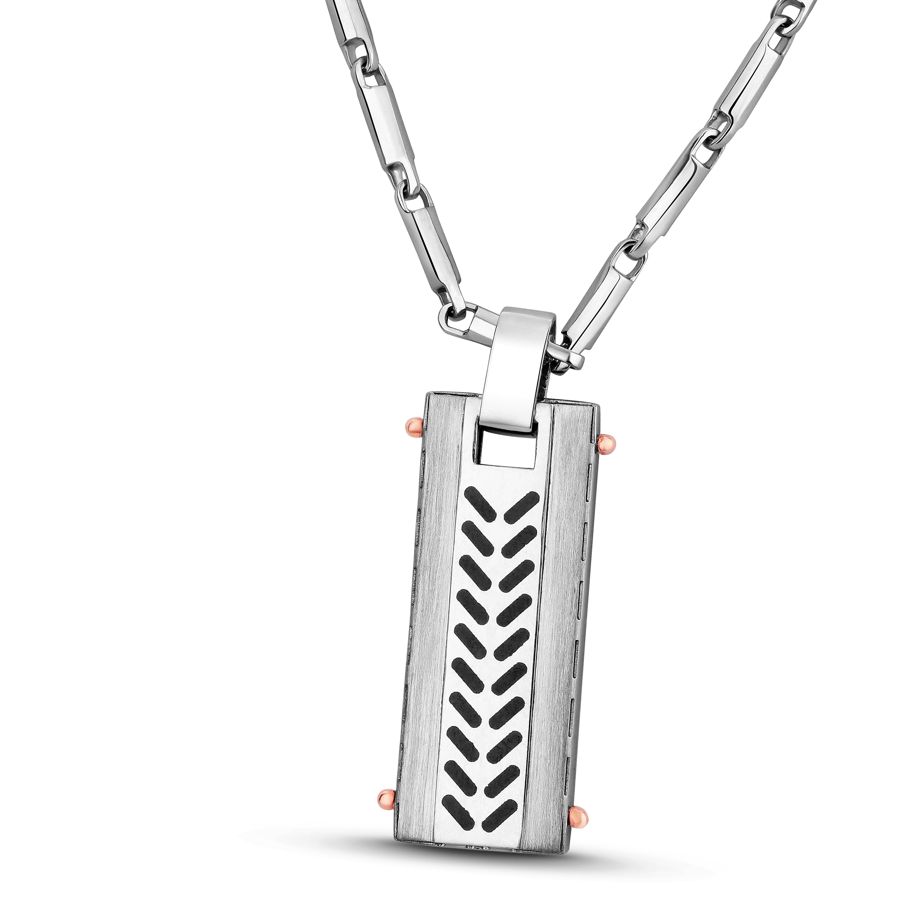 Men of Platinum | Arrow Pendant for Men with a Touch of Rose Gold JL PT P 192