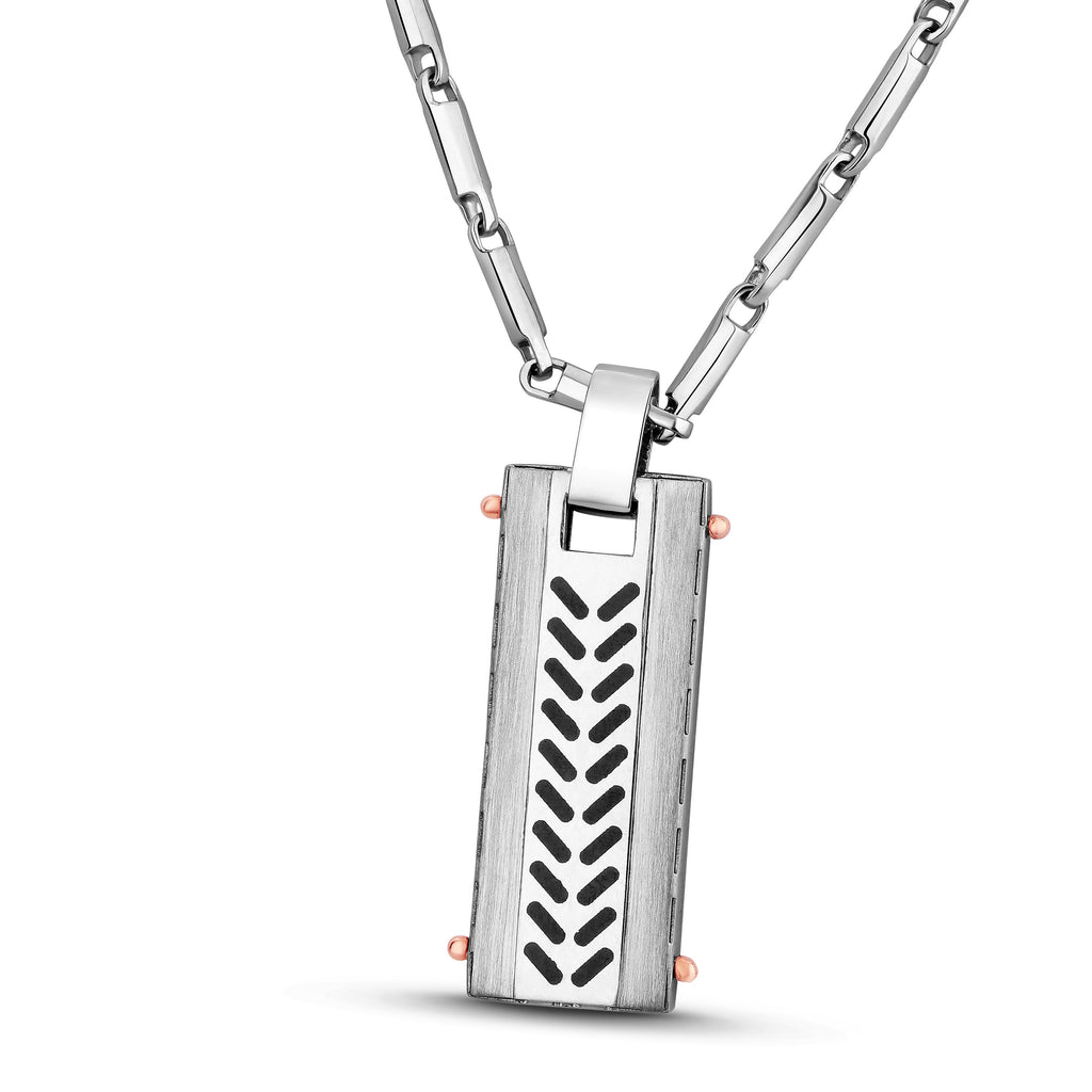 Men of Platinum | Arrow Pendant for Men with a Touch of Rose Gold JL PT P 192   Jewelove.US