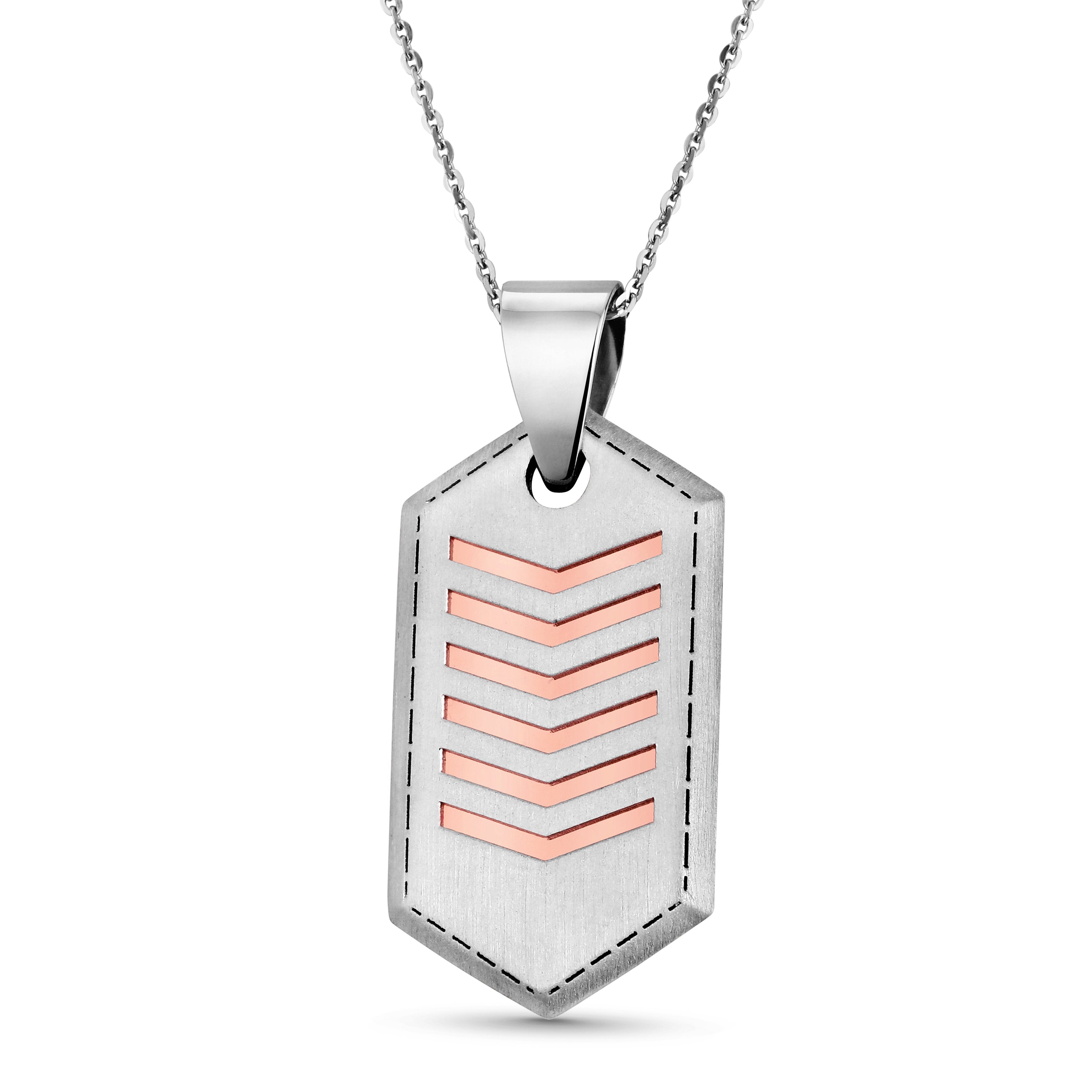 Men of Platinum | Striking Dual Tone Platinum & Rose Gold Pendant for Men JL PT P 190   Jewelove.US