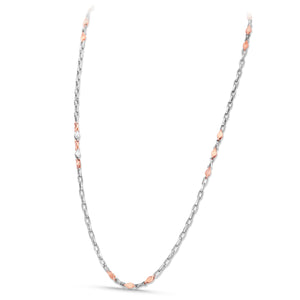 Men of Platinum | Sleek Interlinked Pt + Rose Gold Chain for Men JL PT CH 973