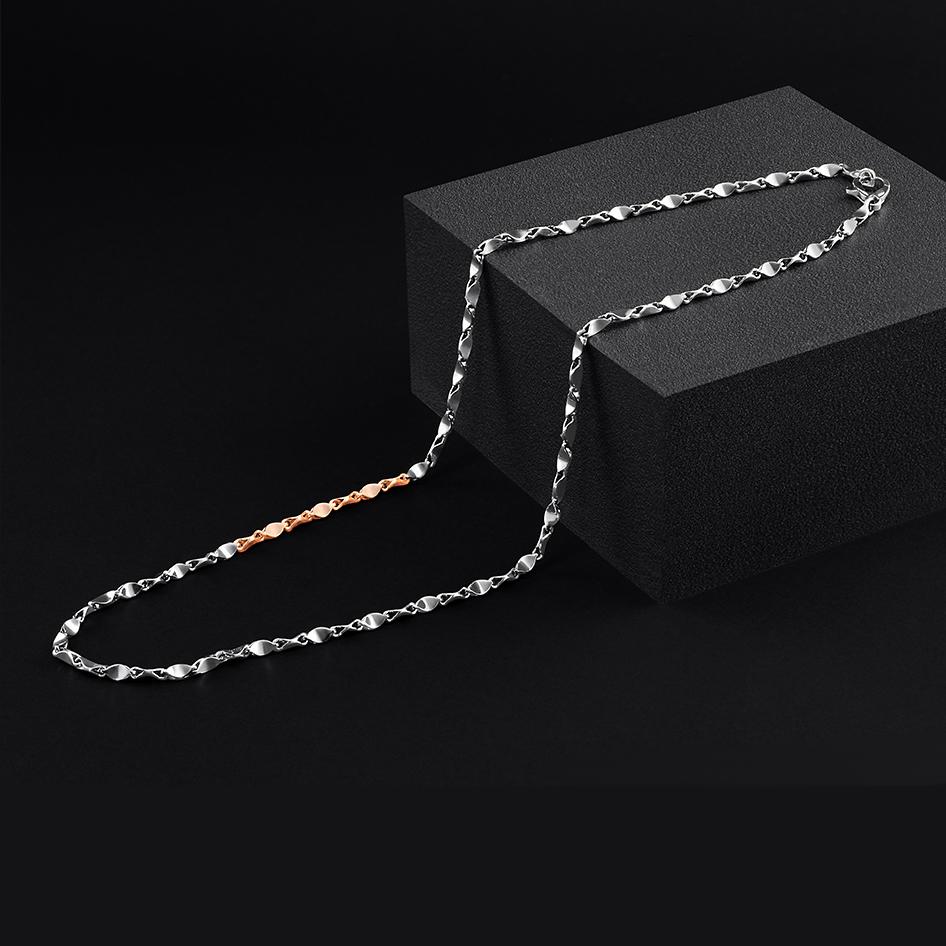 Men of Platinum | Unique Linked Pt + Rose Gold Chain for Men JL PT CH 974   Jewelove.US