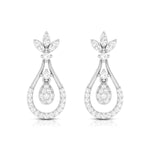 Load image into Gallery viewer, Platinum Hanging Clusters Earrings with Diamonds for Women JL PT E N-11  VVS-GH Jewelove.US
