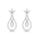 Load image into Gallery viewer, Platinum Hanging Clusters Earrings with Diamonds for Women JL PT E N-11  VVS-GH Jewelove.US
