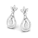 Load image into Gallery viewer, Platinum Hanging Clusters Earrings with Diamonds for Women JL PT E N-11   Jewelove.US
