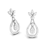 Load image into Gallery viewer, Platinum Hanging Clusters Earrings with Diamonds for Women JL PT E N-11   Jewelove.US
