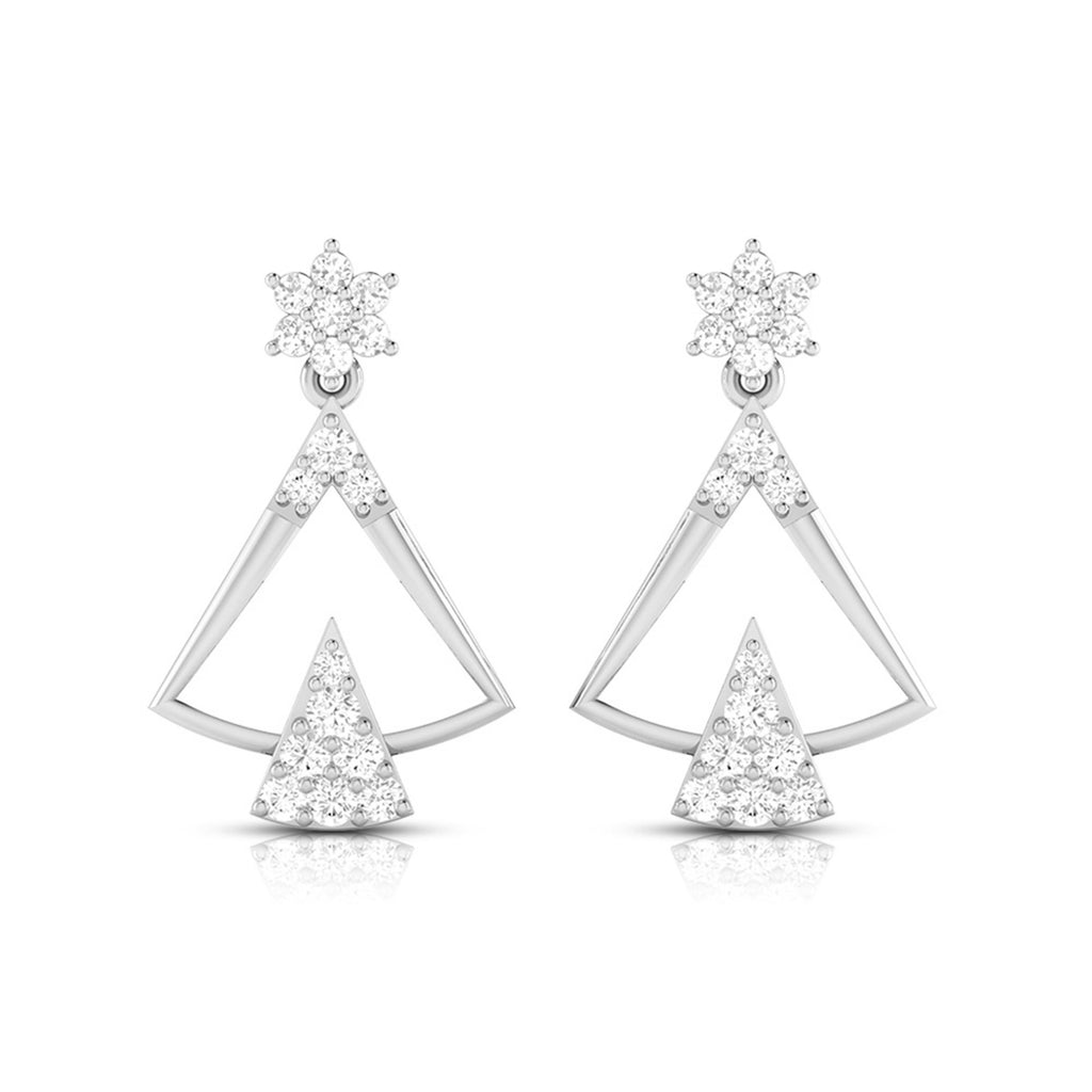Designer Platinum Earrings with Diamonds for Women JL PT E N-16  VVS-GH Jewelove.US