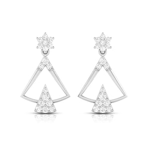 Designer Platinum Earrings with Diamonds for Women JL PT E N-16  VVS-GH Jewelove.US