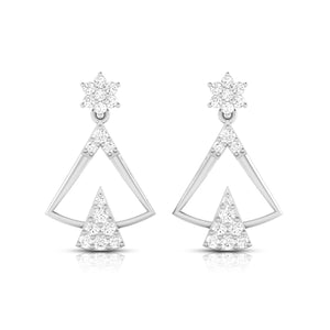 Designer Platinum Earrings with Diamonds for Women JL PT E N-16