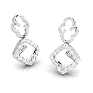 Platinum Earrings with Diamonds for Women JL PT E N-17