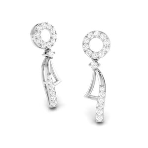 Designer Platinum Earrings with Diamonds for Women JL PT E N-20   Jewelove.US