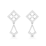 Load image into Gallery viewer, Platinum Hanging Clusters Earrings with Diamonds for Women JL PT E N-21  VVS-GH Jewelove.US
