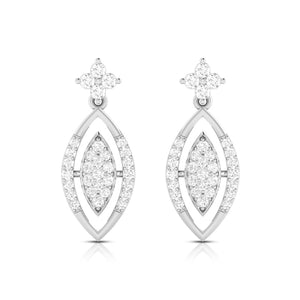 Designer Platinum Earrings with Diamonds for Women JL PT E N-22  VVS-GH Jewelove.US