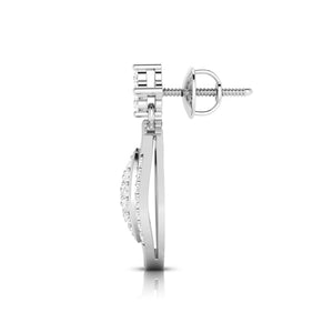 Designer Platinum Earrings with Diamonds for Women JL PT E N-22