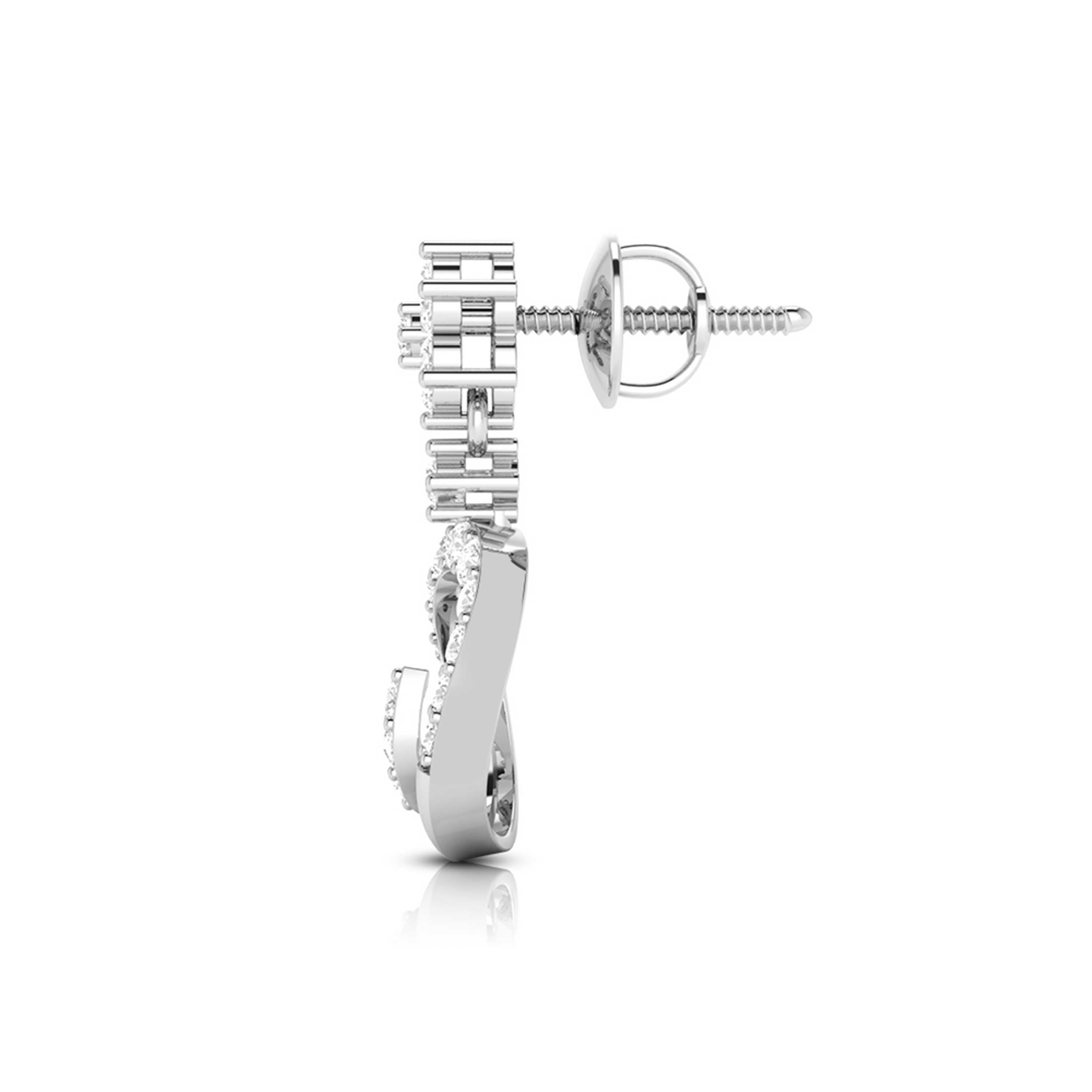 Designer Platinum Earrings with Diamonds for Women JL PT E N-29
