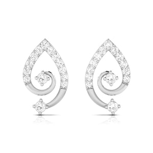 Designer Platinum Earrings with Diamonds for Women JL PT E N-2  VVS-GH Jewelove.US