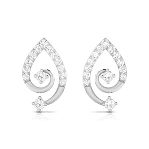 Designer Platinum Earrings with Diamonds for Women JL PT E N-2
