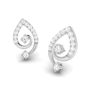 Designer Platinum Earrings with Diamonds for Women JL PT E N-2   Jewelove.US