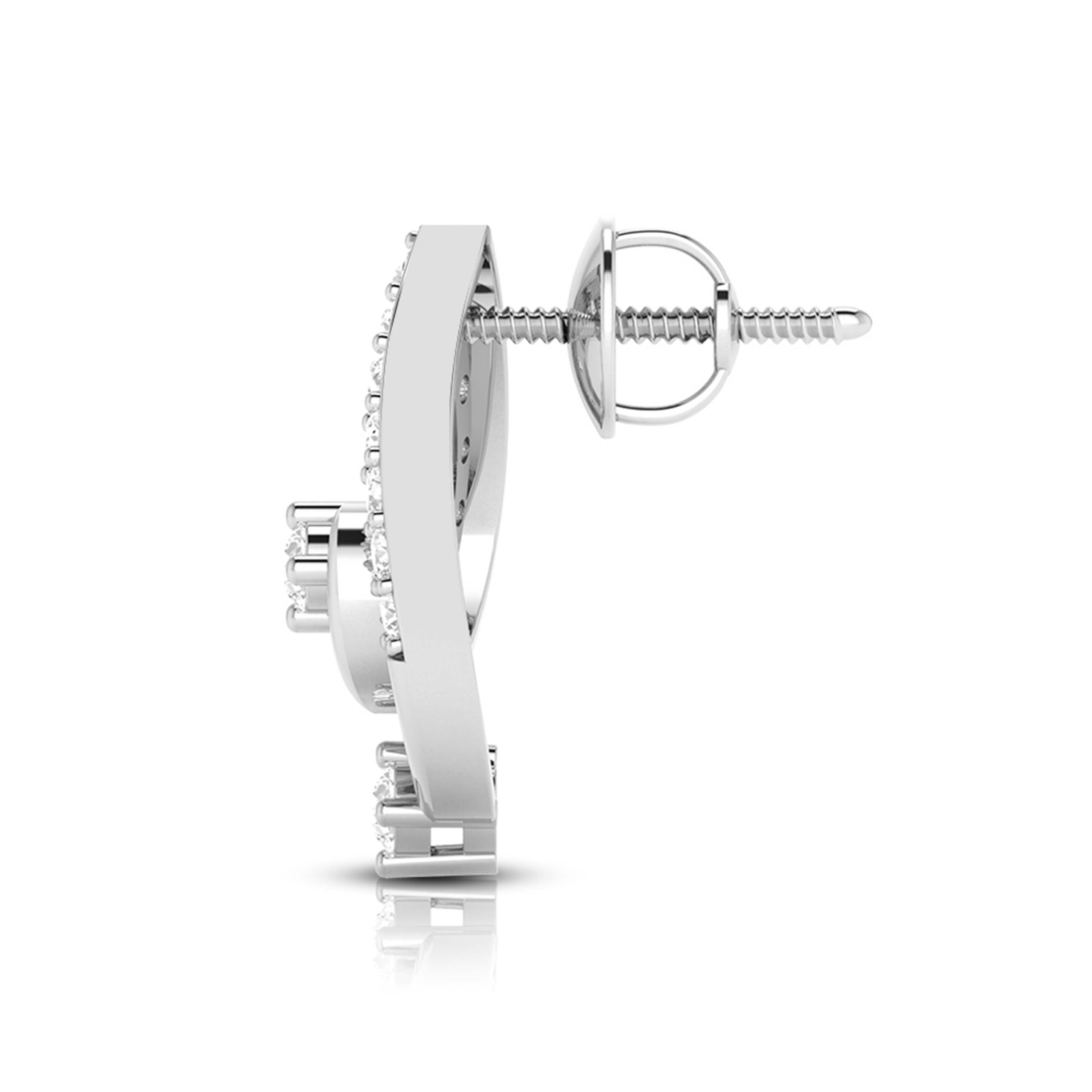 Designer Platinum Earrings with Diamonds for Women JL PT E N-2