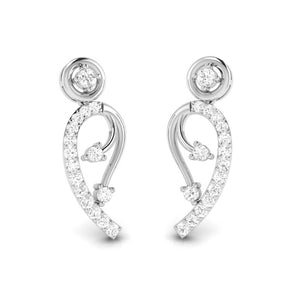 Designer Platinum Earrings with Diamonds for Women JL PT E N-30   Jewelove.US
