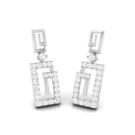 Load image into Gallery viewer, Designer Platinum Earrings with Diamonds for Women JL PT E N-31
