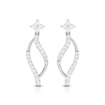 Load image into Gallery viewer, Platinum Beautiful Earrings with Diamonds for Women JL PT E N-32
