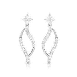Platinum Beautiful Earrings with Diamonds for Women JL PT E N-32  VVS-GH Jewelove.US