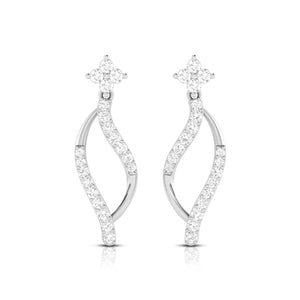 Platinum Beautiful Earrings with Diamonds for Women JL PT E N-32  VVS-GH Jewelove.US