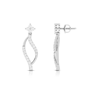 Platinum Beautiful Earrings with Diamonds for Women JL PT E N-32   Jewelove.US