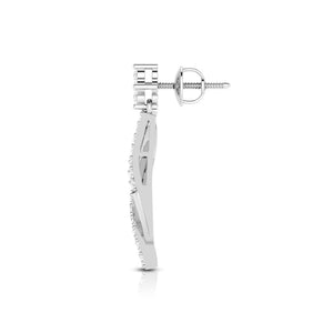 Platinum Beautiful Earrings with Diamonds for Women JL PT E N-32