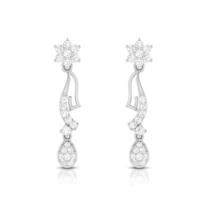 Designer Beautiful Platinum Earrings with Diamonds for Women JL PT E N-33  VVS-GH Jewelove.US