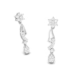 Load image into Gallery viewer, Designer Beautiful Platinum Earrings with Diamonds for Women JL PT E N-33
