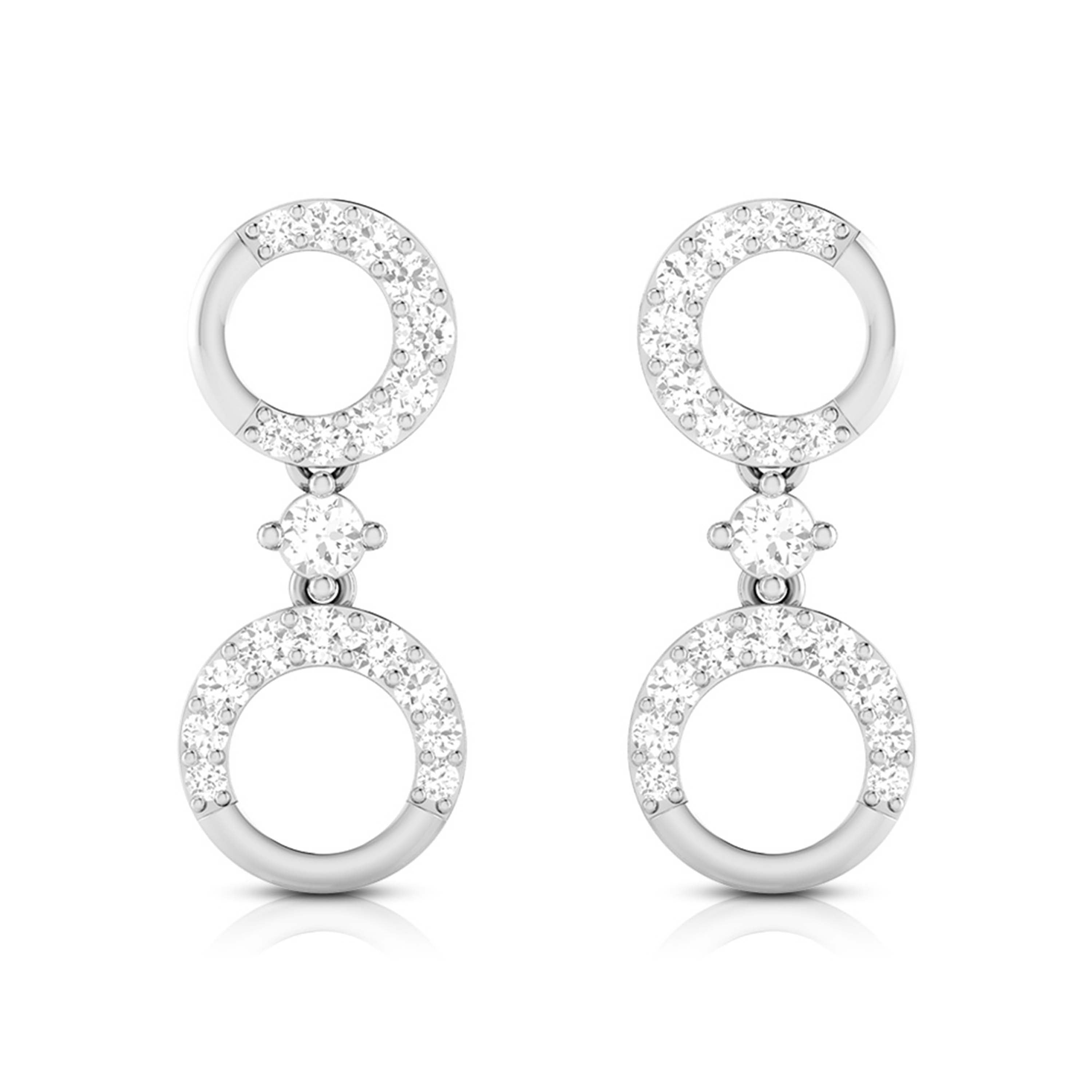 Designer Platinum Earrings with Diamonds for Women JL PT E N-36  VVS-GH Jewelove.US