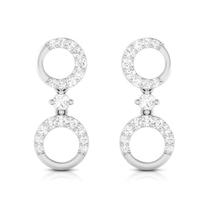 Designer Platinum Earrings with Diamonds for Women JL PT E N-36  VVS-GH Jewelove.US