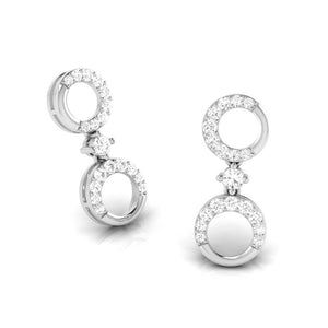 Designer Platinum Earrings with Diamonds for Women JL PT E N-36   Jewelove.US