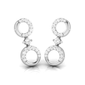 Designer Platinum Earrings with Diamonds for Women JL PT E N-36