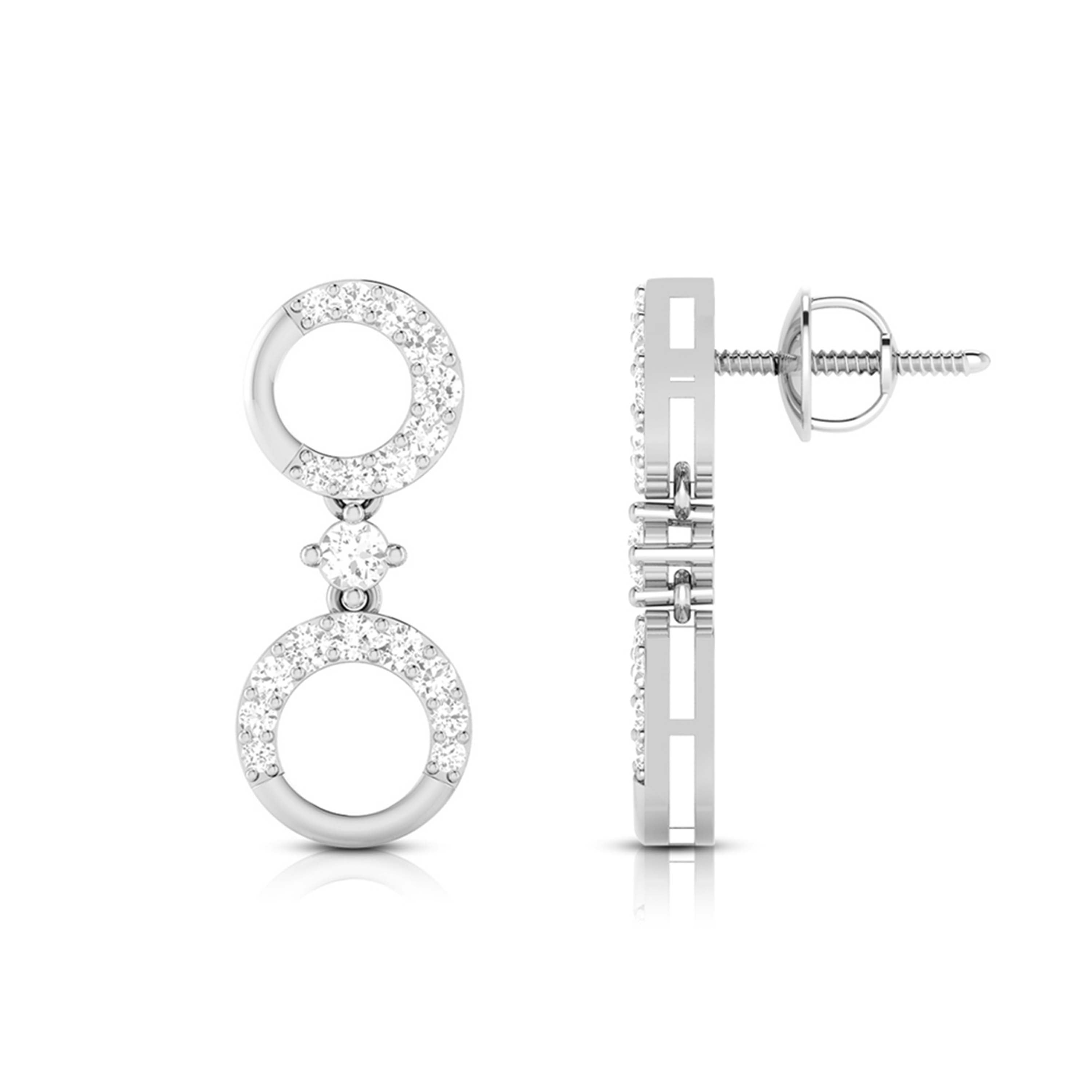 Designer Platinum Earrings with Diamonds for Women JL PT E N-36   Jewelove.US