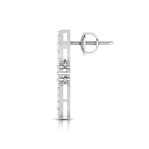 Designer Platinum Earrings with Diamonds for Women JL PT E N-36   Jewelove.US