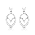 Load image into Gallery viewer, Beautiful Platinum Earrings with Diamonds for Women JL PT E N-37

