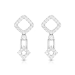 Load image into Gallery viewer, Beautiful Hanging Clusters Platinum Earrings with Diamonds for Women JL PT E N-39
