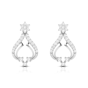Designer Platinum Earrings with Diamonds for Women JL PT E N-3  VVS-GH Jewelove.US
