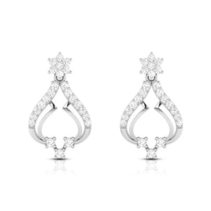 Designer Platinum Earrings with Diamonds for Women JL PT E N-3
